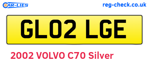 GL02LGE are the vehicle registration plates.