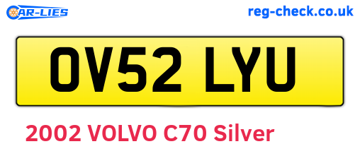OV52LYU are the vehicle registration plates.