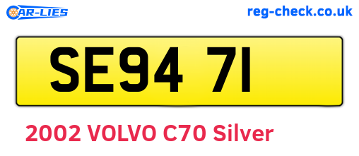 SE9471 are the vehicle registration plates.