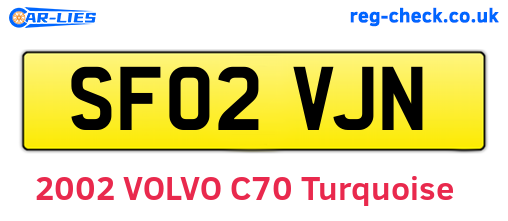 SF02VJN are the vehicle registration plates.