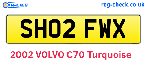 SH02FWX are the vehicle registration plates.