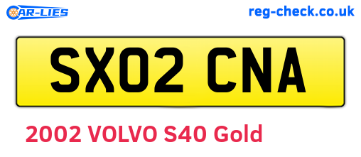SX02CNA are the vehicle registration plates.