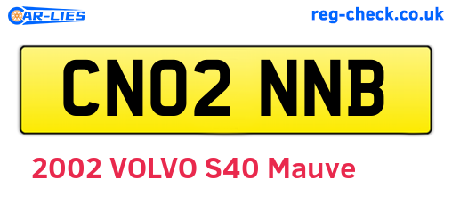 CN02NNB are the vehicle registration plates.