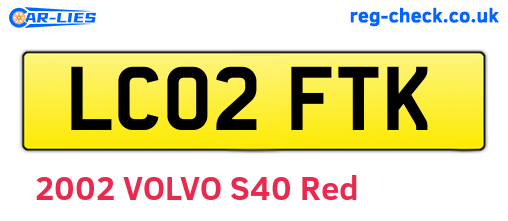 LC02FTK are the vehicle registration plates.