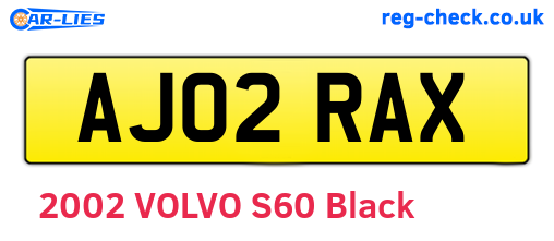 AJ02RAX are the vehicle registration plates.