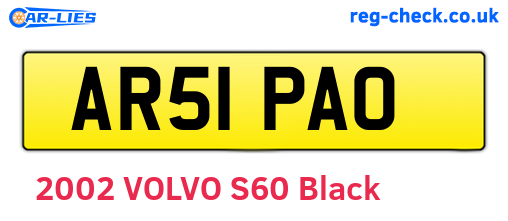 AR51PAO are the vehicle registration plates.