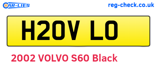 H20VLO are the vehicle registration plates.