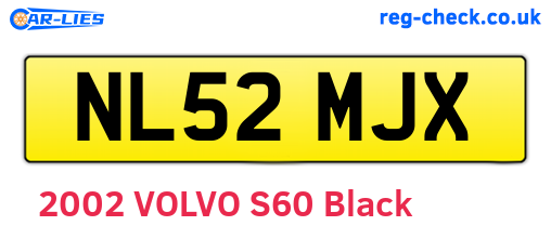 NL52MJX are the vehicle registration plates.