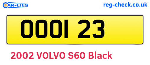 OOO123 are the vehicle registration plates.