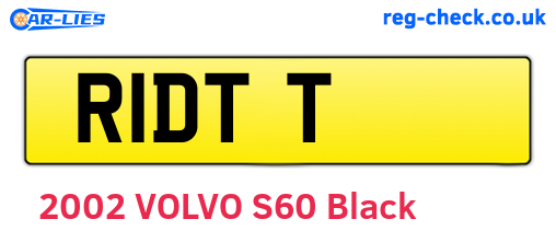 R1DTT are the vehicle registration plates.
