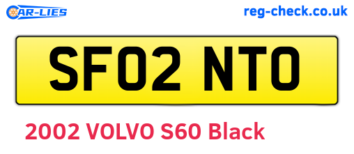 SF02NTO are the vehicle registration plates.