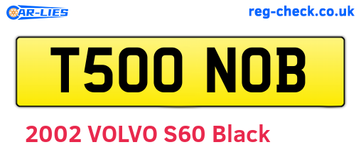 T500NOB are the vehicle registration plates.