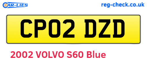 CP02DZD are the vehicle registration plates.