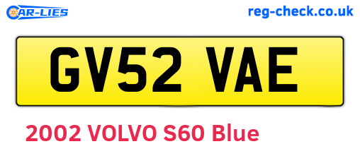 GV52VAE are the vehicle registration plates.