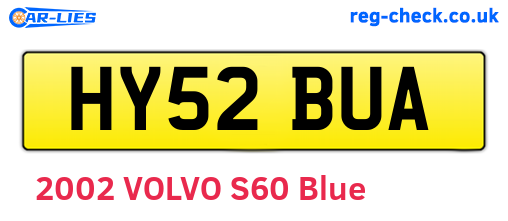 HY52BUA are the vehicle registration plates.