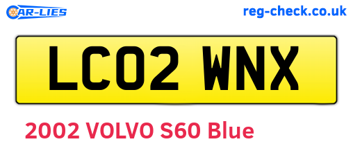 LC02WNX are the vehicle registration plates.