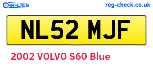 NL52MJF are the vehicle registration plates.