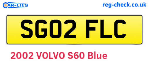 SG02FLC are the vehicle registration plates.