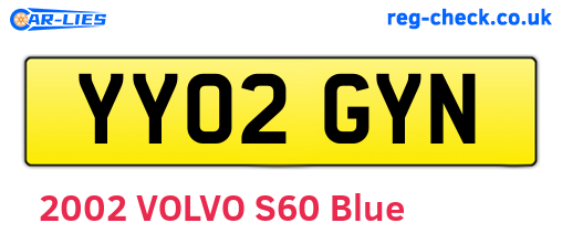 YY02GYN are the vehicle registration plates.