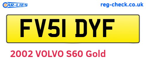 FV51DYF are the vehicle registration plates.