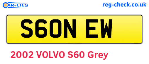 S60NEW are the vehicle registration plates.