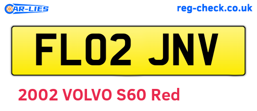 FL02JNV are the vehicle registration plates.
