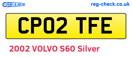 CP02TFE are the vehicle registration plates.