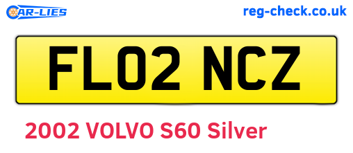 FL02NCZ are the vehicle registration plates.