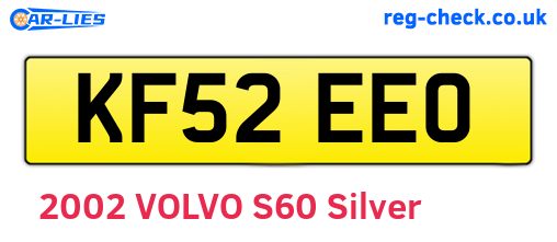KF52EEO are the vehicle registration plates.
