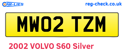 MW02TZM are the vehicle registration plates.
