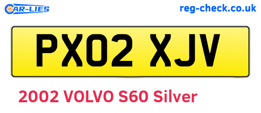 PX02XJV are the vehicle registration plates.