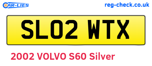 SL02WTX are the vehicle registration plates.