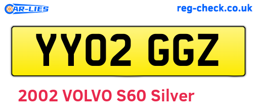 YY02GGZ are the vehicle registration plates.
