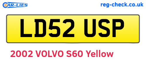 LD52USP are the vehicle registration plates.