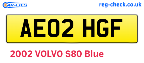 AE02HGF are the vehicle registration plates.