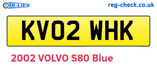 KV02WHK are the vehicle registration plates.