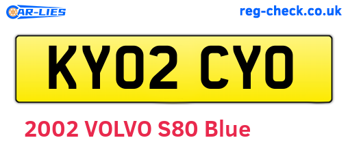 KY02CYO are the vehicle registration plates.