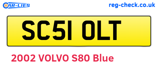 SC51OLT are the vehicle registration plates.