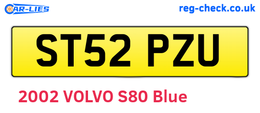 ST52PZU are the vehicle registration plates.
