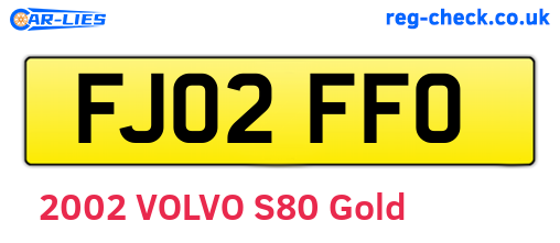 FJ02FFO are the vehicle registration plates.