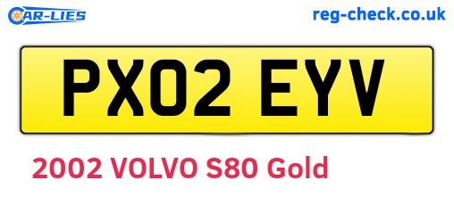 PX02EYV are the vehicle registration plates.