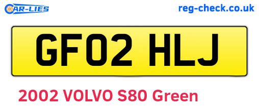 GF02HLJ are the vehicle registration plates.