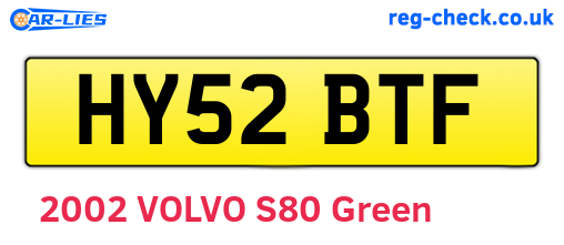 HY52BTF are the vehicle registration plates.