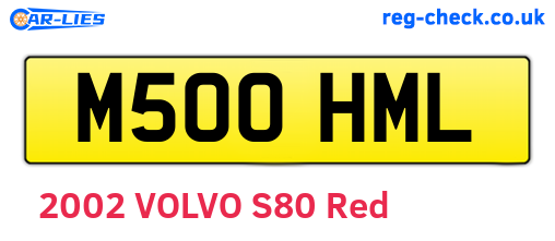 M500HML are the vehicle registration plates.