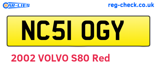 NC51OGY are the vehicle registration plates.