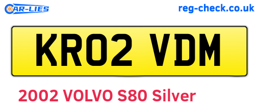 KR02VDM are the vehicle registration plates.