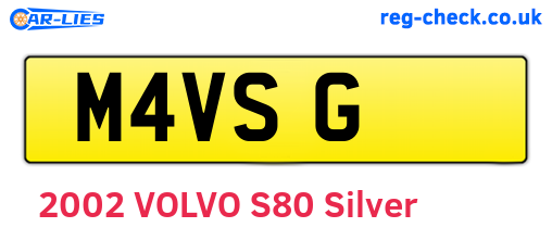 M4VSG are the vehicle registration plates.