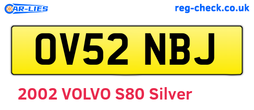 OV52NBJ are the vehicle registration plates.