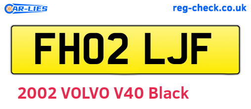 FH02LJF are the vehicle registration plates.