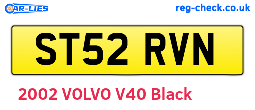 ST52RVN are the vehicle registration plates.